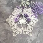 Салфетка ажурная Снежинка, 10 см диам. / гд869