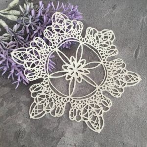 Салфетка ажурная Снежинка, 10 см диам. / гд869 ― Творча майстерня ДекоПарк