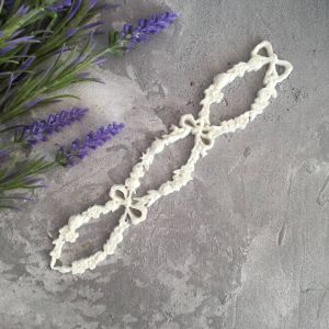 Цепочка ажурная с бантами  17х3,3 см, гибкий декор. эл-т / гд661 ― Творча майстерня ДекоПарк