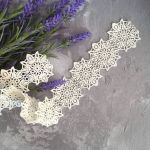 Кружево гибкое ажурное Снежинки, 36х4,5 см /кпг102