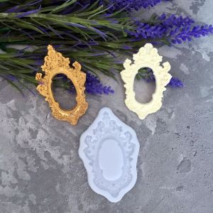 Молд ДП050, Ажурная овальная рамка 6,5х4,2 см ― Творча майстерня ДекоПарк