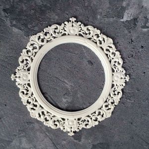Рамка ажурная круглая 10 см, внутр. 6 см.,  гибкий декор /гд881 ― Творча майстерня ДекоПарк