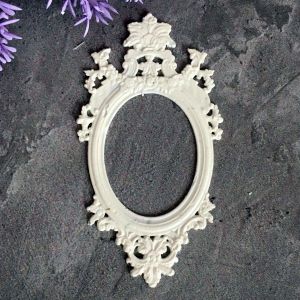 Рамка ажурная 9,5 см, внутр. 4х3 см, гибкий декор /гд878 ― Творча майстерня ДекоПарк