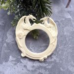 Молд ДП055 "Кругла Рамка з Драконами" 6,5х6 см, внутр. діам. 3,6 см
