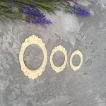 Рамка овальная 4,2х2,7 см, внутр. 2,4х1,9 см, гибкий декор /гд880ср