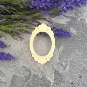Рамка овальная 4,2х2,7 см, внутр. 2,4х1,9 см, гибкий декор /гд880ср ― Творча майстерня ДекоПарк