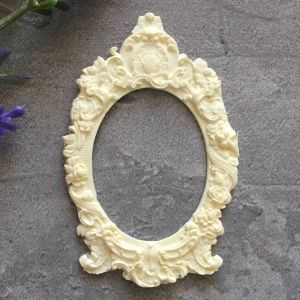 Ажурная овальная рамка, 7,3х4,7см, внутри 4х3 см / пд611 ― Творча майстерня ДекоПарк