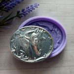Молд ДП174 "Медальйон з Головою Коня" 8*6,5 см