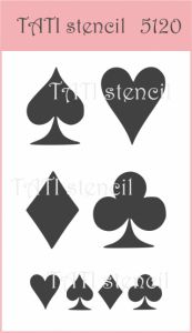 Трафарет "Tati stencil" 5120, Карты масть ― Творча майстерня ДекоПарк
