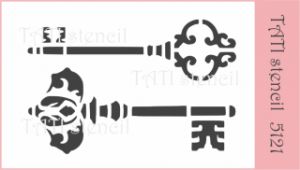 Трафарет "Tati stencil" 5121, Ключи ― Творча майстерня ДекоПарк