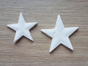 Звезды, 2 шт, 5,3 и 4,2 см, гибкий полимер / гд102 (распродажа) ― Творча майстерня ДекоПарк