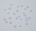 Глиттер Звездочки, белый хамелеон, 1-3 мм,  5 грамм