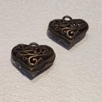Сердце ажурное 3D, подвеска, 20*20 мм, цв.: бр (scb820)