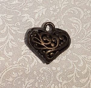 Сердце ажурное 3D, подвеска, 20*20 мм, цв.: бр (scb820) ― Творча майстерня ДекоПарк