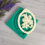 Молд А342, Рамка с букетом, 6,4х9 см и 5,5х4 см