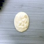 Молд А345, Камея Задумчивый ангел 3х4 см