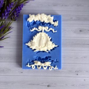 Молд А339, Ажурные накладные элементы, 3 шт., 6х5 см, 6,5х1,7 см, 6,5х1,6 см ― Творча майстерня ДекоПарк