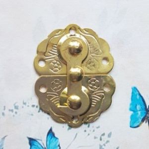 Замок 032, цв.: зол., 4,2х3,4 см ― Творча майстерня ДекоПарк